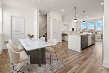 Modern townhomes with private garages